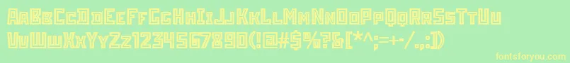 StenberginlineitcTt Font – Yellow Fonts on Green Background