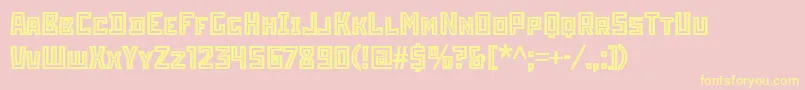 StenberginlineitcTt Font – Yellow Fonts on Pink Background