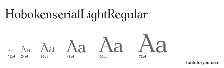 Размеры шрифта HobokenserialLightRegular