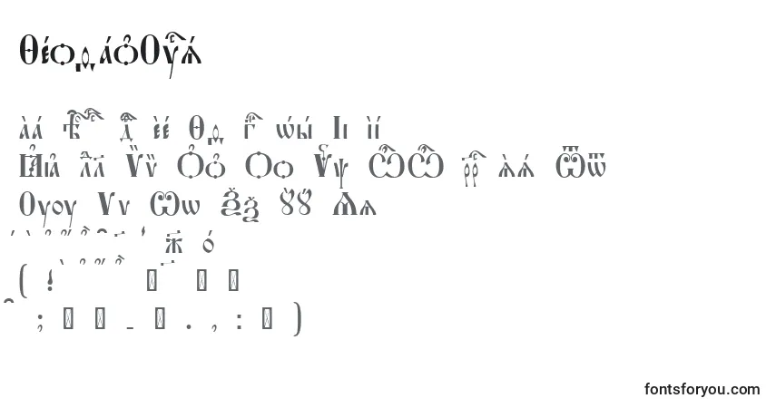 Schriftart FeofanUcs – Alphabet, Zahlen, spezielle Symbole
