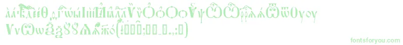 FeofanUcs Font – Green Fonts on White Background