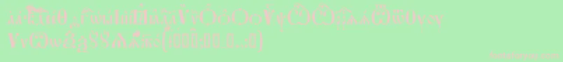 FeofanUcs Font – Pink Fonts on Green Background