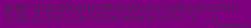 SimonciniGaramondLtItalic Font – Black Fonts on Purple Background