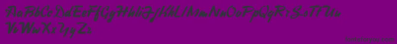 HeavySquaredWriting Font – Black Fonts on Purple Background