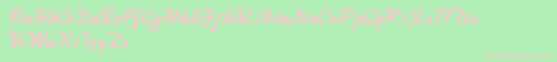 HeavySquaredWriting Font – Pink Fonts on Green Background