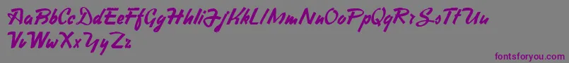 HeavySquaredWriting Font – Purple Fonts on Gray Background