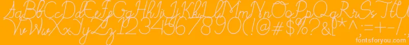 Budapest Font – Pink Fonts on Orange Background