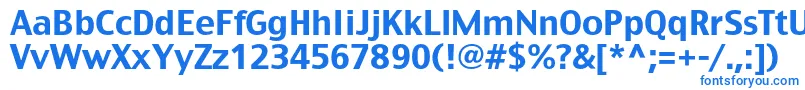 フォントRostislavc – 白い背景に青い文字