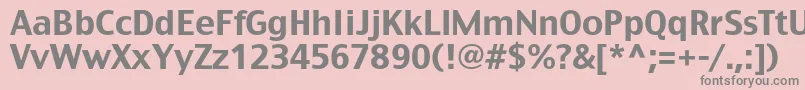 フォントRostislavc – ピンクの背景に灰色の文字