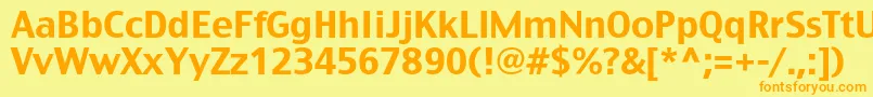 Rostislavc Font – Orange Fonts on Yellow Background