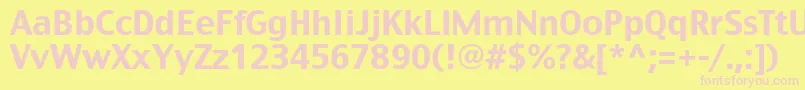 Rostislavc Font – Pink Fonts on Yellow Background