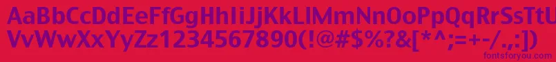 Rostislavc Font – Purple Fonts on Red Background