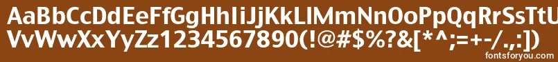 フォントRostislavc – 茶色の背景に白い文字