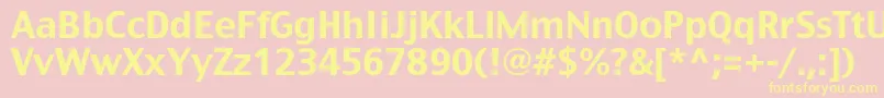 Rostislavc Font – Yellow Fonts on Pink Background