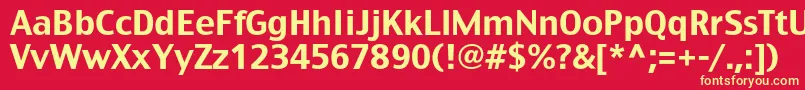 Rostislavc Font – Yellow Fonts on Red Background