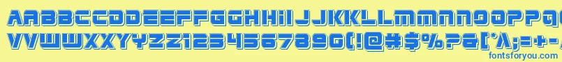 Edgeracerpunch Font – Blue Fonts on Yellow Background