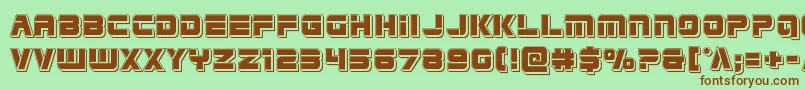 Edgeracerpunch Font – Brown Fonts on Green Background