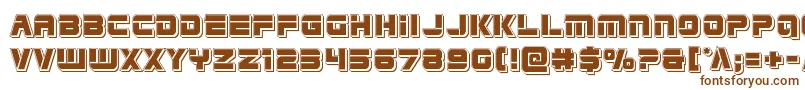 Edgeracerpunch-fontti – ruskeat fontit valkoisella taustalla