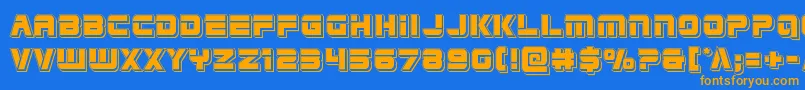 Edgeracerpunch Font – Orange Fonts on Blue Background