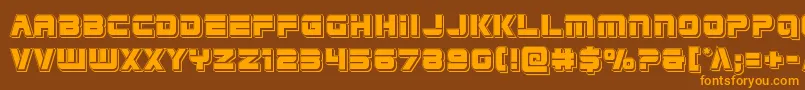 Edgeracerpunch Font – Orange Fonts on Brown Background