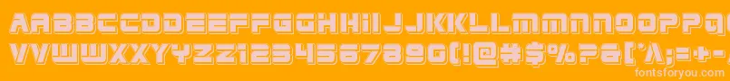 Edgeracerpunch Font – Pink Fonts on Orange Background