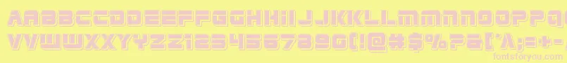 Edgeracerpunch-fontti – vaaleanpunaiset fontit keltaisella taustalla