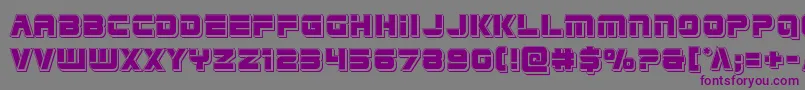 Edgeracerpunch-fontti – violetit fontit harmaalla taustalla