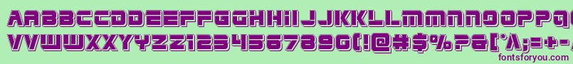 Edgeracerpunch Font – Purple Fonts on Green Background