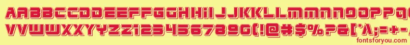 Edgeracerpunch Font – Red Fonts on Yellow Background