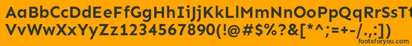 Fonte SenBold – fontes pretas em um fundo laranja
