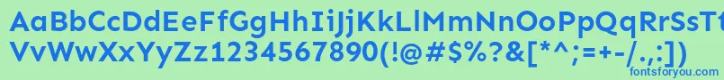 Шрифт SenBold – синие шрифты на зелёном фоне