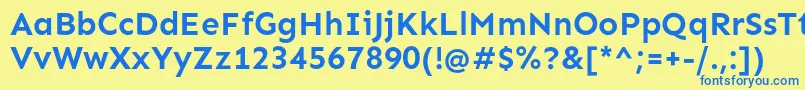 SenBold Font – Blue Fonts on Yellow Background