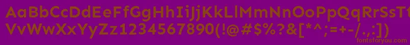 SenBold Font – Brown Fonts on Purple Background