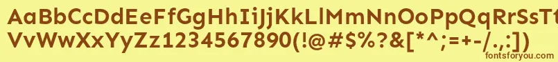 SenBold Font – Brown Fonts on Yellow Background