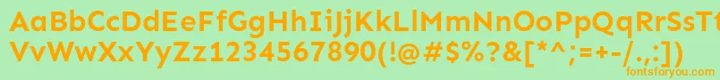 Шрифт SenBold – оранжевые шрифты на зелёном фоне