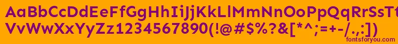 SenBold Font – Purple Fonts on Orange Background