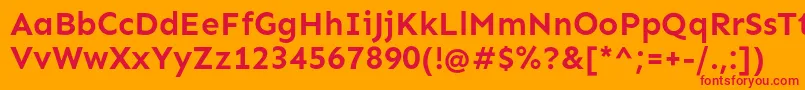 SenBold Font – Red Fonts on Orange Background