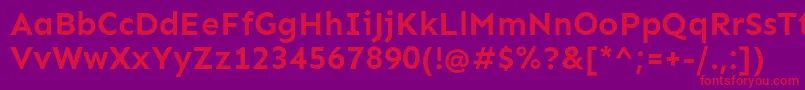 フォントSenBold – 紫の背景に赤い文字
