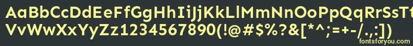 フォントSenBold – 黒い背景に黄色の文字