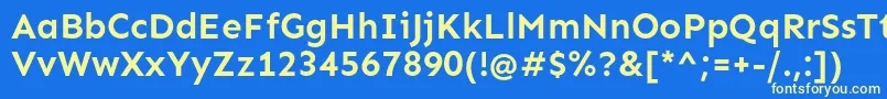 Czcionka SenBold – żółte czcionki na niebieskim tle