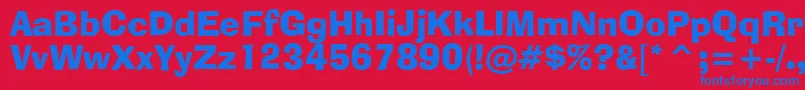 AdLibWin95bt Font – Blue Fonts on Red Background