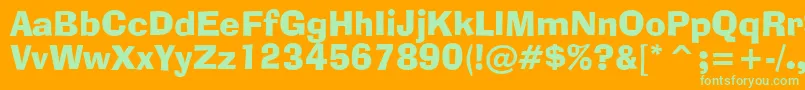 AdLibWin95bt Font – Green Fonts on Orange Background