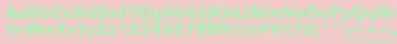 AdLibWin95bt Font – Green Fonts on Pink Background