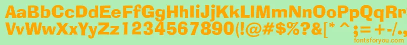 AdLibWin95bt Font – Orange Fonts on Green Background