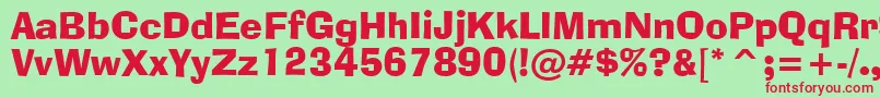 AdLibWin95bt Font – Red Fonts on Green Background