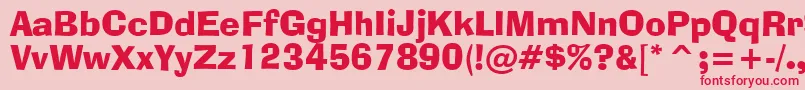 AdLibWin95bt Font – Red Fonts on Pink Background