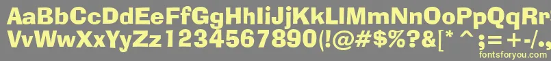 AdLibWin95bt Font – Yellow Fonts on Gray Background