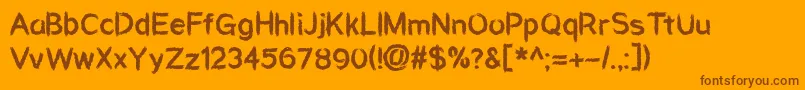 AardvarkSk8-fontti – ruskeat fontit oranssilla taustalla