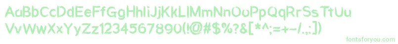 AardvarkSk8 Font – Green Fonts on White Background