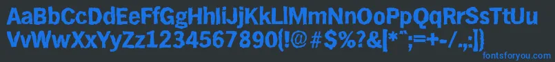 HamburgrandomXboldRegular Font – Blue Fonts on Black Background
